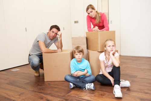 Secure storage space in Sydenham with boxed items and furniture